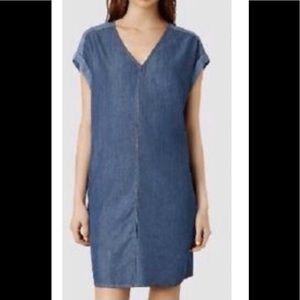 All Saints Tencel Blue Chambray Dress Size 6